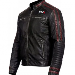 Mass Effect N7 Commander Shepard Leather Jacket Mass Effect N7 Commander Shepard Leather Jacket