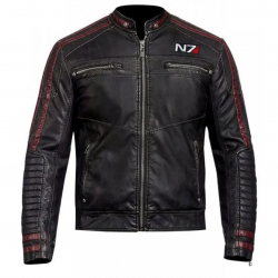 Mass Effect N7 Commander Shepard Leather Jacket Mass Effect N7 Commander Shepard Leather Jacket