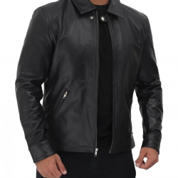 Matos Black Leather Cowhide Jacket Mens Matos Black Leather Cowhide Jacket Mens