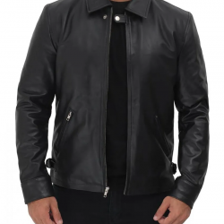 Matos Black Leather Cowhide Jacket Mens Matos Black Leather Cowhide Jacket Mens