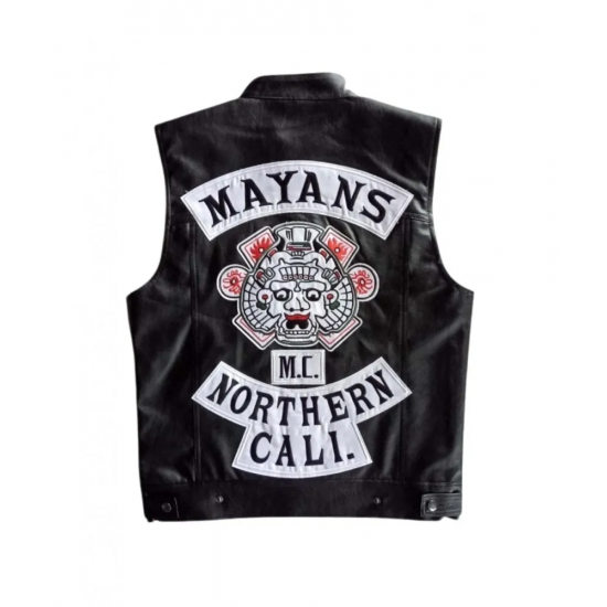 Mayans Southern Cali MC Leather Embroidered Biker Vest