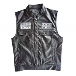 Mayans Southern Cali MC Leather Embroidered Biker Vest Mayans Southern Cali MC Leather Embroidered Biker Vest