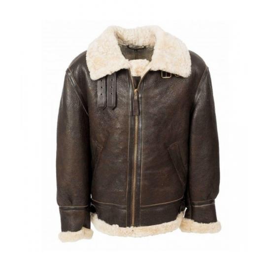 Men B3 Sheepskin Leather Bomber Aviator Jacket