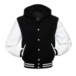 Men Varsity Hooded Jacket Men Varsity Hooded Jacket