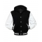 Men Varsity Hooded Jacket