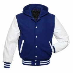 Men Varsity Hooded Jacket Men Varsity Hooded Jacket