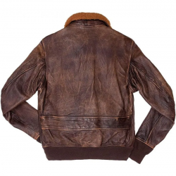 Men's Air Force G2 USAF Brown Pilot Aviator Fur Collar Flight Bomber Jacket Men's Air Force G2 USAF Brown Pilot Aviator Fur Collar Flight Bomber Jacket