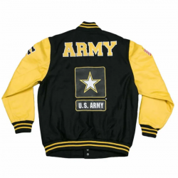 Mens American Flag Hooah Army Varsity Jacket Mens American Flag Hooah Army Varsity Jacket