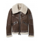 Men's Aviator Bridlington Brown Faux Shearling Biker Jacket