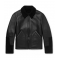 Mens Aviator Shearling Lined Leather And Suede Jacket