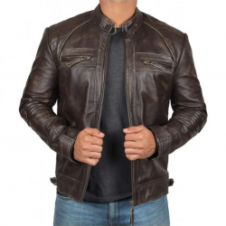 Mens Brown Genuine Lambskin Motorcycle Leather Jacket Mens Brown Genuine Lambskin Motorcycle Leather Jacket