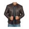 Mens Brown Genuine Lambskin Motorcycle Leather Jacket