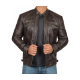 Mens Brown Genuine Lambskin Motorcycle Leather Jacket