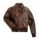 Mens Brown Real A2 Flight Pilot Bomber Distressed Cow Leather Jacket