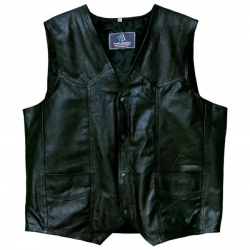 Mens California Hells Angels Black Leather Vest Mens California Hells Angels Black Leather Vest
