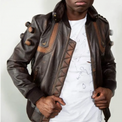 Mens Junkrat Steampunk Leather Gaming Halloween Jacket Mens Junkrat Steampunk Leather Gaming Halloween Jacket