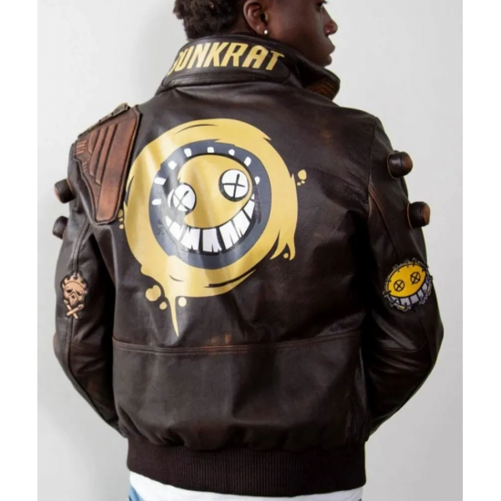 Mens Junkrat Steampunk Leather Gaming Halloween Jacket