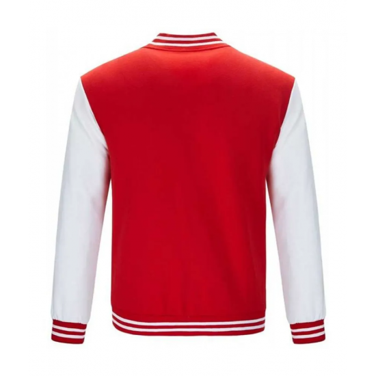 Mens Lightweight Varsity Rib Knit Bomber Jacket