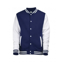 Mens Lightweight Varsity Rib Knit Bomber Jacket