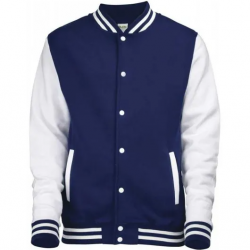 Mens Lightweight Varsity Rib Knit Bomber Jacket