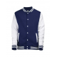 Mens Lightweight Varsity Rib Knit Bomber Jacket