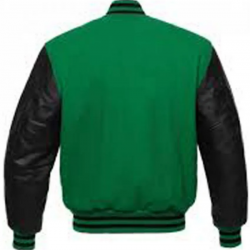 Mens Varsity Black and Green Jacket Mens Varsity Black and Green Jacket