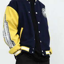 Mens Varsity CZ Editorial Department Baseball Wool Jacket Mens Varsity CZ Editorial Department Baseball Wool Jacket