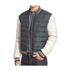 Mens Varsity Moncler Puffer Bomber Jacket
