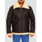 Mens Aviator Bomber Leather Jacket