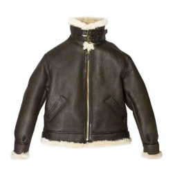 Mens B3 Bomber Aviator WWII Shearling Sheepskin Leather Jacket Mens B3 Bomber Aviator WWII Shearling Sheepskin Leather Jacket