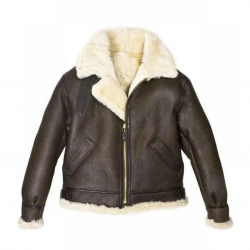 Mens B3 Bomber Aviator WWII Shearling Sheepskin Leather Jacket Mens B3 Bomber Aviator WWII Shearling Sheepskin Leather Jacket