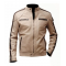 Mens Beige Leather Jacket