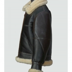 Mens Black Shearling B3 Flying Leather Jacket Mens Black Shearling B3 Flying Leather Jacket