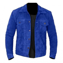 Mens Blue Suede Leather Jacket Mens Blue Suede Leather Jacket