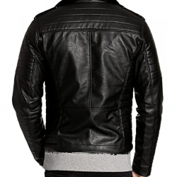Mens Brando Style Real Leather Biker Jacket Black Mens Brando Style Real Leather Biker Jacket Black
