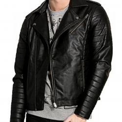 Mens Brando Style Real Leather Biker Jacket Black Mens Brando Style Real Leather Biker Jacket Black
