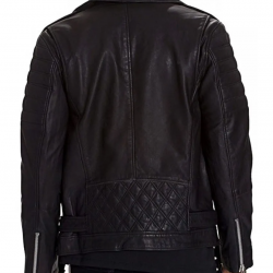 Mens Brando Style Terminator 2 Leather Jacket Black Mens Brando Style Terminator 2 Leather Jacket Black