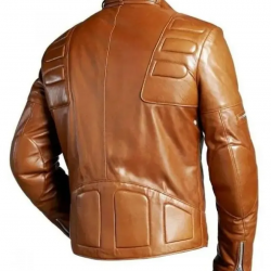 Mens Brown Padded Leather Jacket Mens Brown Padded Leather Jacket