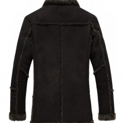 Mens Fur Black Reacher Style Coat Mens Fur Black Reacher Style Coat