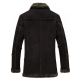 Mens Fur Black Reacher Style Coat
