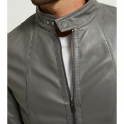 Mens Grey Leather Jacket Mens Grey Leather Jacket
