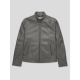 Mens Grey Leather Jacket