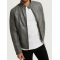 Mens Grey Leather Jacket
