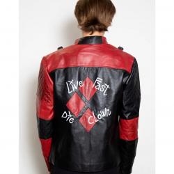 Mens Harley Live Fast Die Clown Leather Halloween Costume Jacket Mens Harley Live Fast Die Clown Leather Halloween Costume Jacket