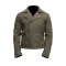Mens Olive Gray Suede Leather Jacket