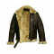 Mens RAF Bomber Ginger Sheepskin Leather Aviator Jacket