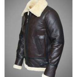 Mens RAF Sheepskin Leather Flying Jacket Dark Brown Mens RAF Sheepskin Leather Flying Jacket Dark Brown