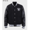 Mens Raiders Black Varsity Jacket