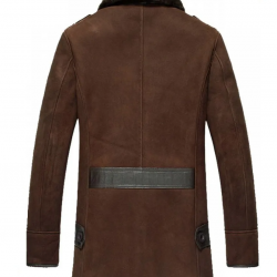 Mens Shearling Brown Reacher Style Coat Mens Shearling Brown Reacher Style Coat
