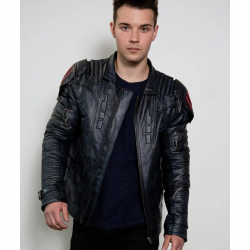 Mens Transformers Autobot Shield Black Armor Leather Jacket Mens Transformers Autobot Shield Black Armor Leather Jacket